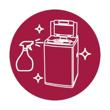 Vista frontal de Mantenimiento preventivo para Lavadora Carga Superior LG AAA74115501